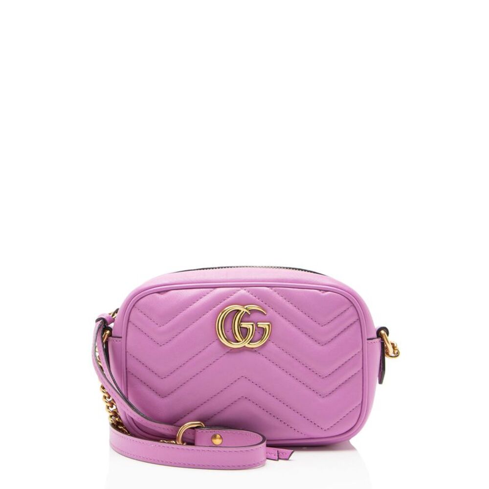 Gucci Matelasse Leather GG Marmont Mini Camera Bag